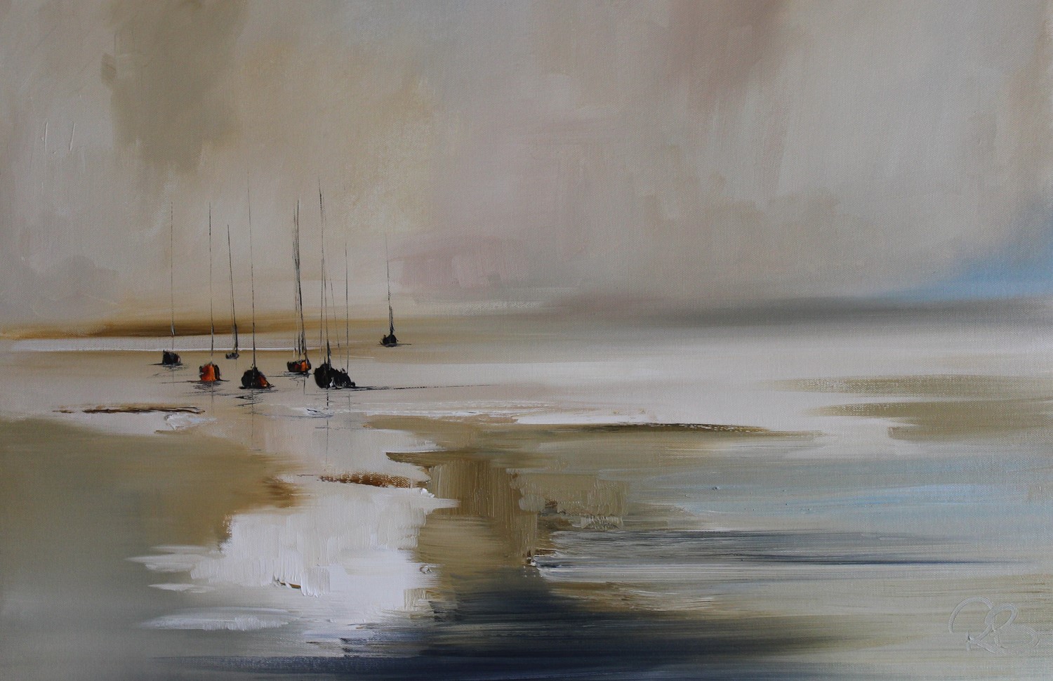 'Pools gather as the Tide slips out' by artist Rosanne Barr